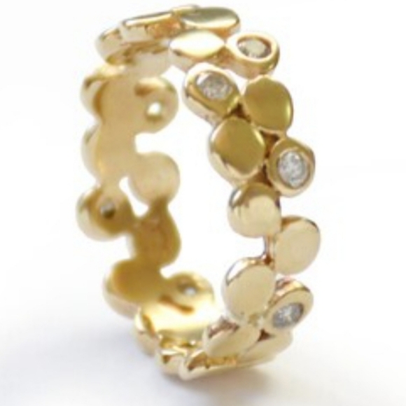 (6)🆕️🚨Host Pick🚨Engagement Honeycomb With Rhinestones Band⚘️🚨 - Picture 3 of 7